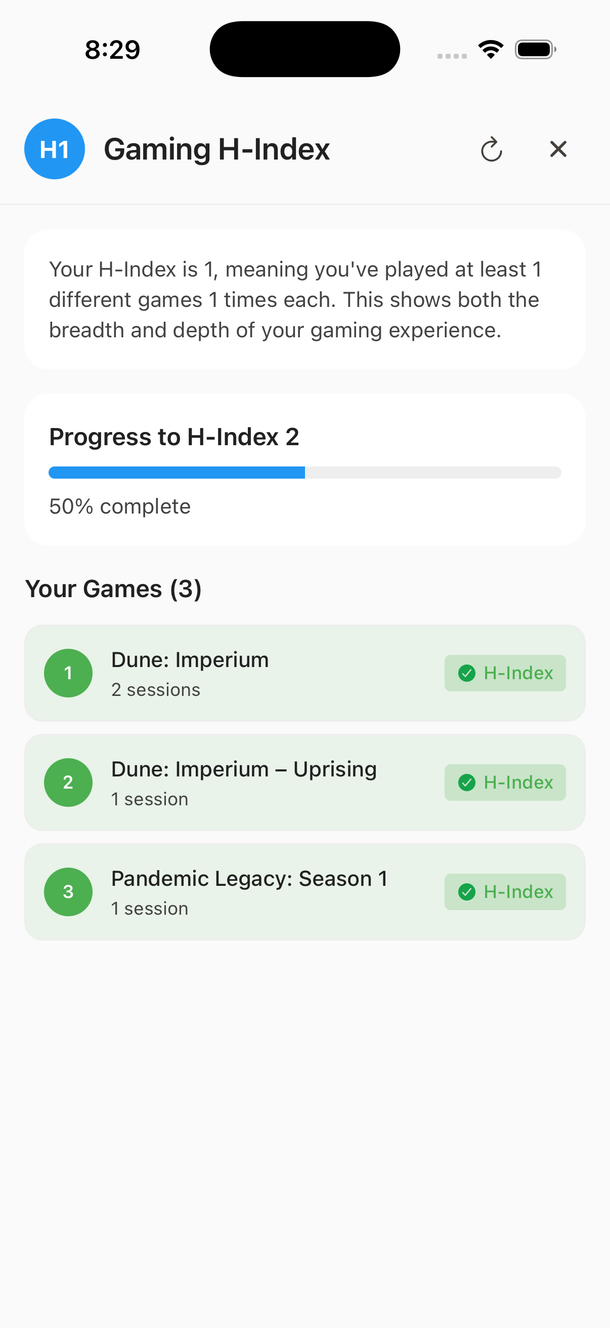 View your gaming statistics